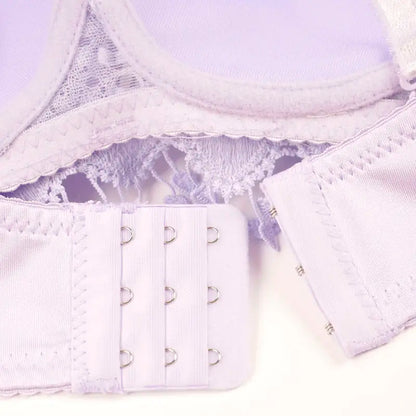 Girl Cheap Bra Set Large Size Back Button Comfortable Gather Bra Breathable Thin Section Without Steel Ring Women Underwear Sets