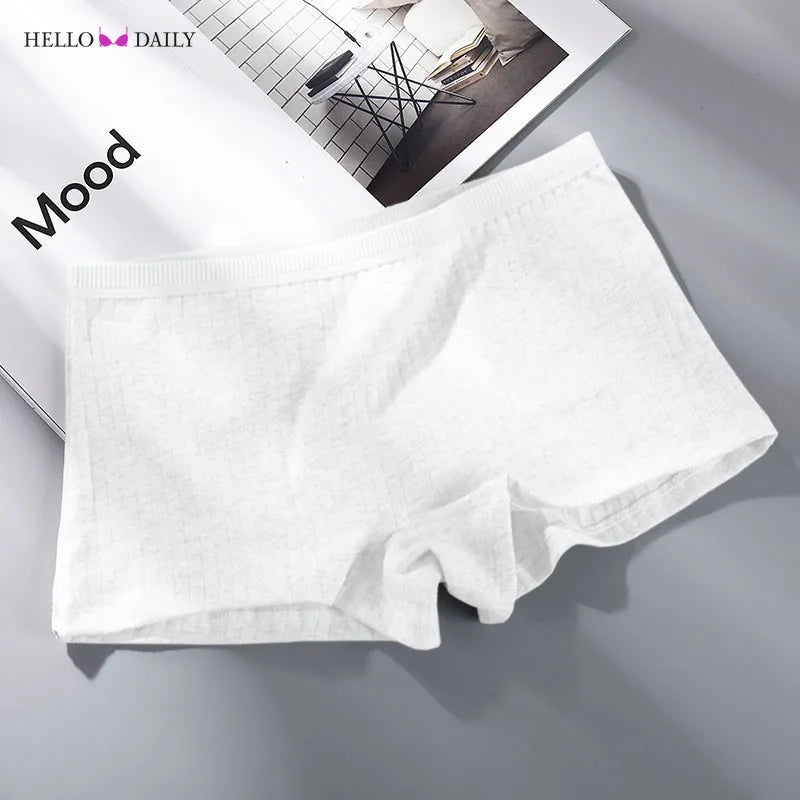 Women Boxers Underwear Cotton Ladies Safety Pants Female Seamless Underpants Solid Cozy Sexy Lingerie Трусы Женские