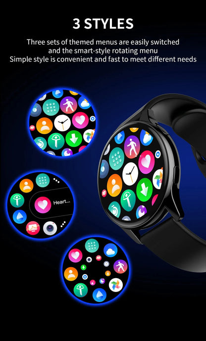 New Smartwatch 2025 Round AMOLED  relojes para hombres  Bluetooth Wireless Smart Watches For Man Woman Custom Watch Faces Watch