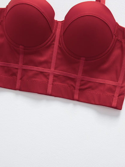 Breathable Bra Buckle Style Design Adjustable Size Solid Color Simplicity Elegant Comfortable New Shoulder Strap Gauze Bra