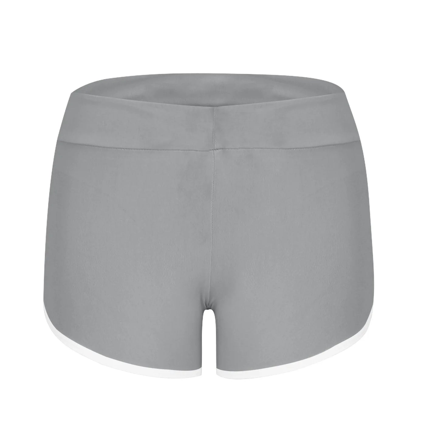 Women Mid Waist Shorts Girl Slim Fit High Stretchy Short Trousers Female Tight Shorts For Ladies Running Shorts Slim Fit Elastic