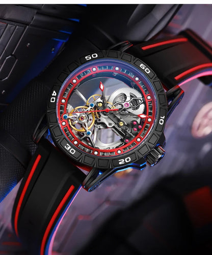 New Watches Mens Top Brand Luxury Automatic Mechanical Clock Casual Tourbillon Men Watch Sport Waterproof relogios masculino