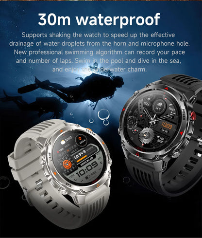2025New Smart Watch For Men 1.46'' 360*360 HD AMOLED Color Display Voice Call Compass LED Sports Fitness Waterproof Watch Ladies