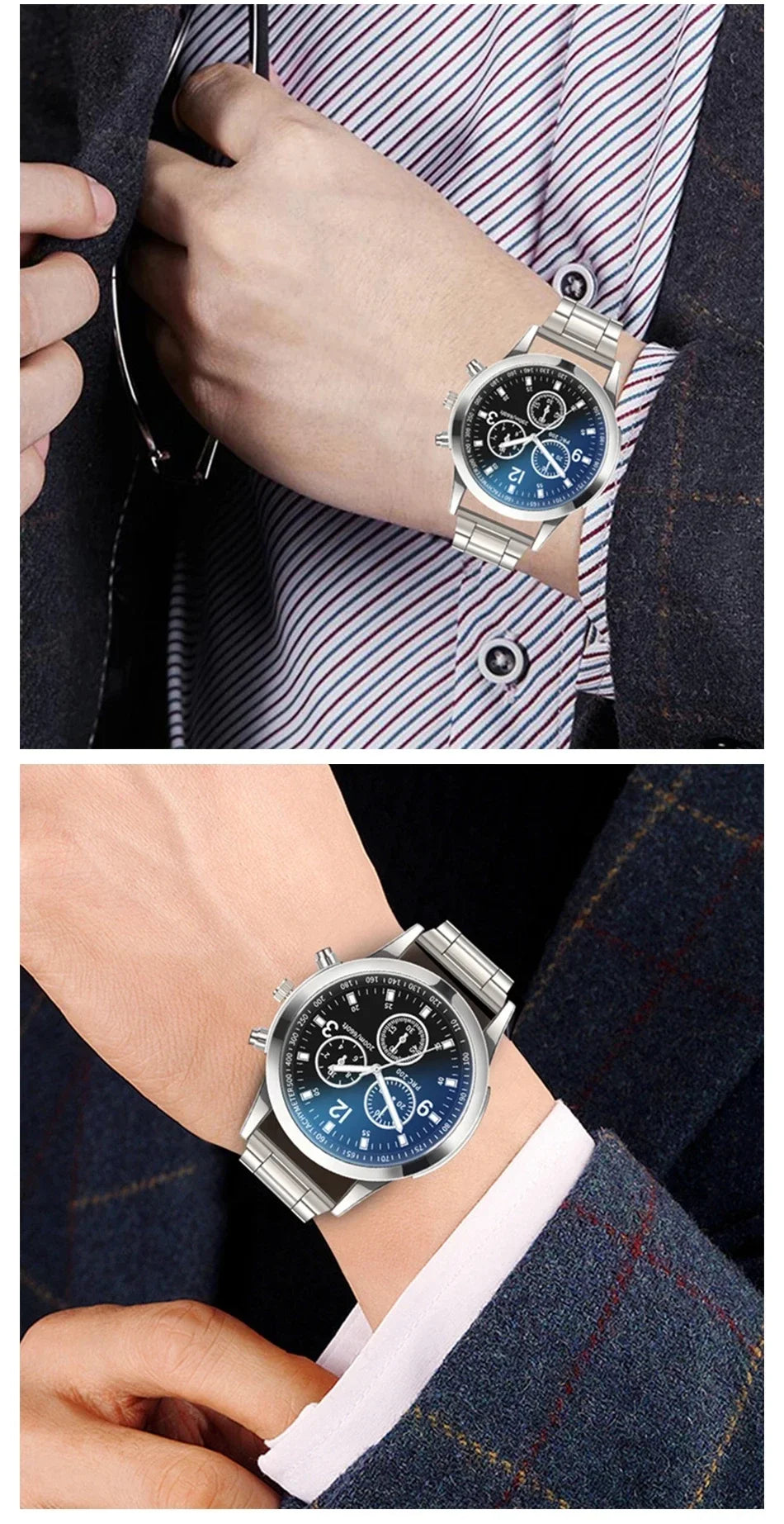 New Men Watches Luxury Band Round Watch Fashion Blu-ray Roman Watch for Man Relojes Para Hombre שעון ספורט Часы Мужские Наручные