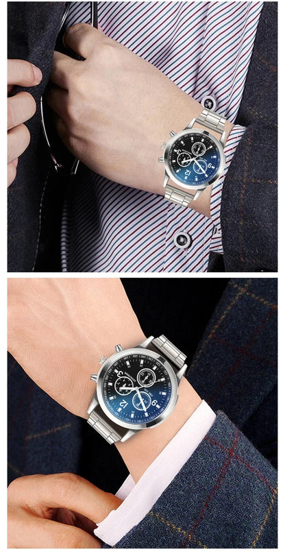 New Men Watches Luxury Band Round Watch Fashion Blu-ray Roman Watch for Man Relojes Para Hombre שעון ספורט Часы Мужские Наручные