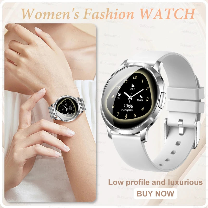 2025 New Smartwatch Women 1.32-inch AMOLED HD Screen Heart Rate Bluetooth Call IP68 Waterproof  Smart Men Watch For Android ios
