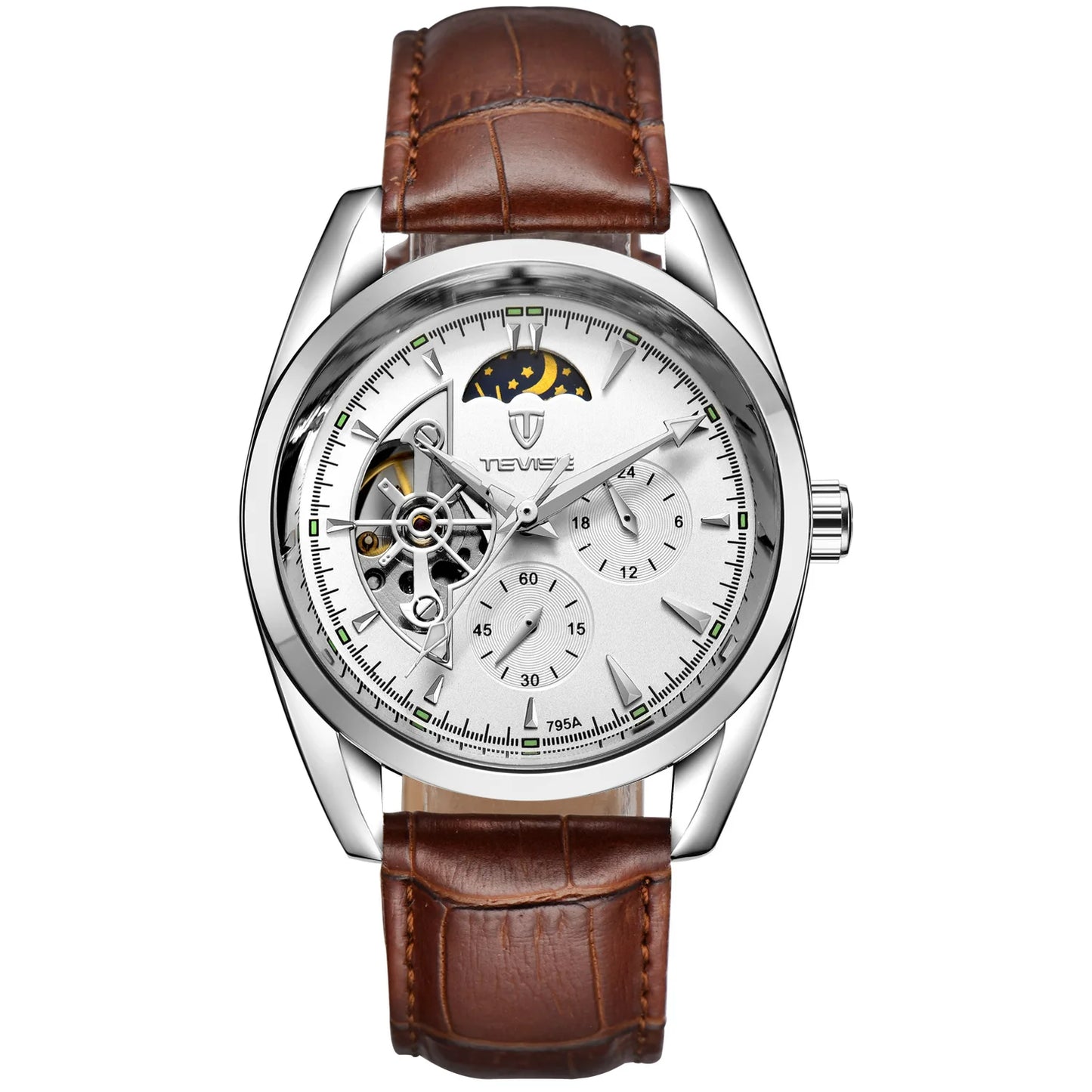 Relogio Masculino Tevise Mens Watches Top Brand Luxury Tourbillon Automatic Mechanical Watch Men Full Steel Waterproof Watches