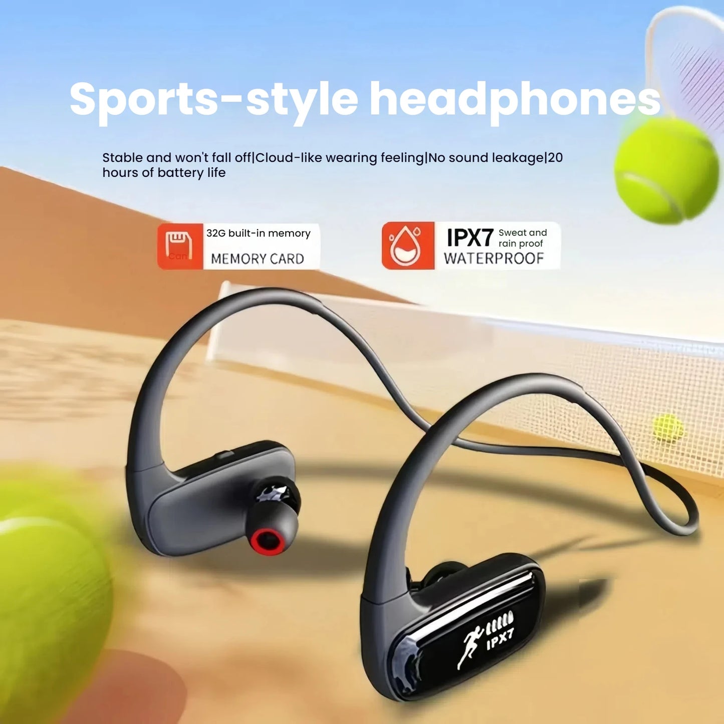 Wireless Earbuds, Bluetooth 5.3 Headphones  Bluetooth Earbuds Noise Cancelling Mic IP7 Waterproof in Ear Earphones for Sports