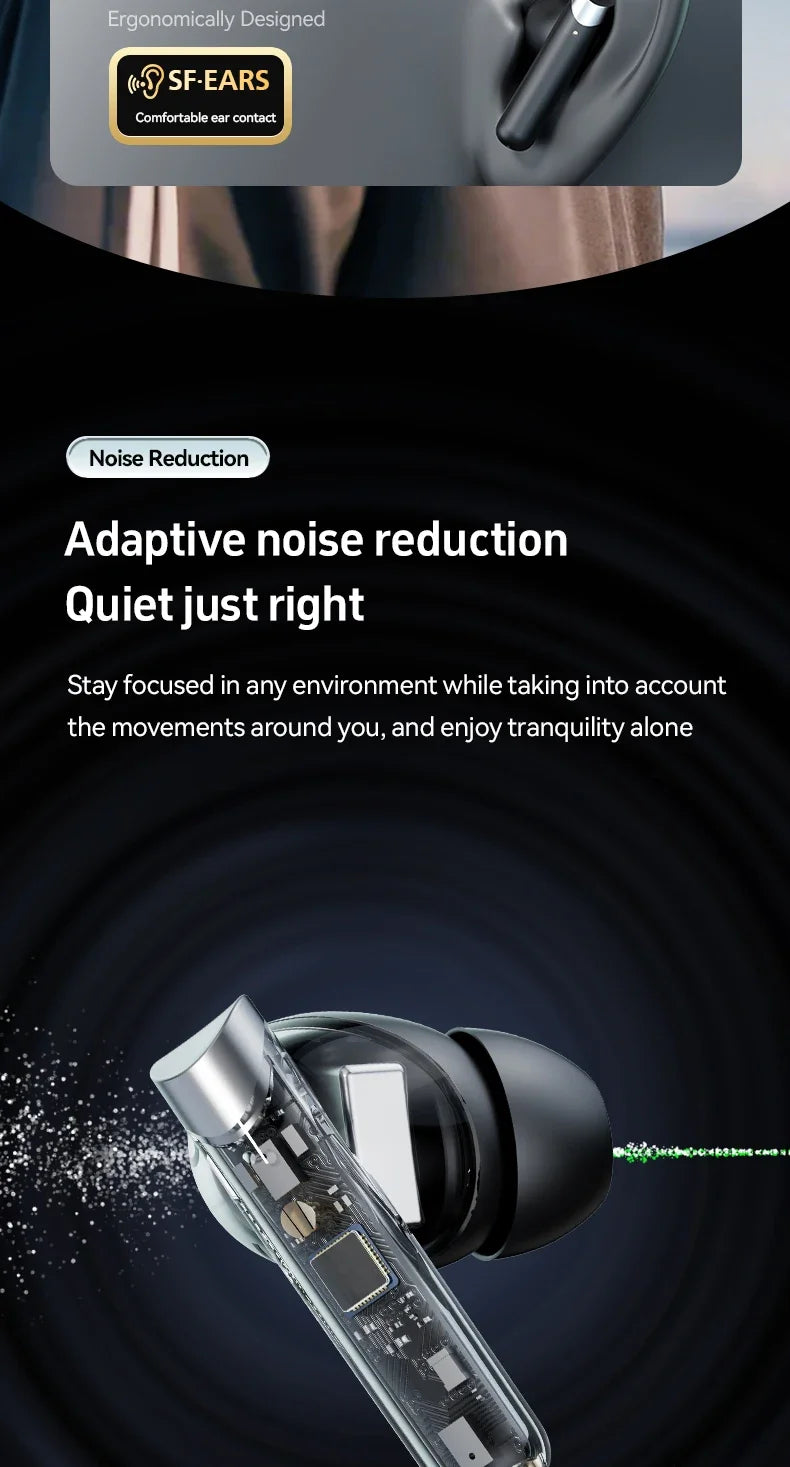 Earphone Bluetooth In-Ear Headphones True Wireless Earbuds  For Noise Reduction Power Display Waterproof Touch Control With Mic