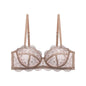 Bra of Women French Luxury Big Chest Appears Small Single Layer Ultra-thin Comfortable Gathering Sexy Lace Bra OWD6141