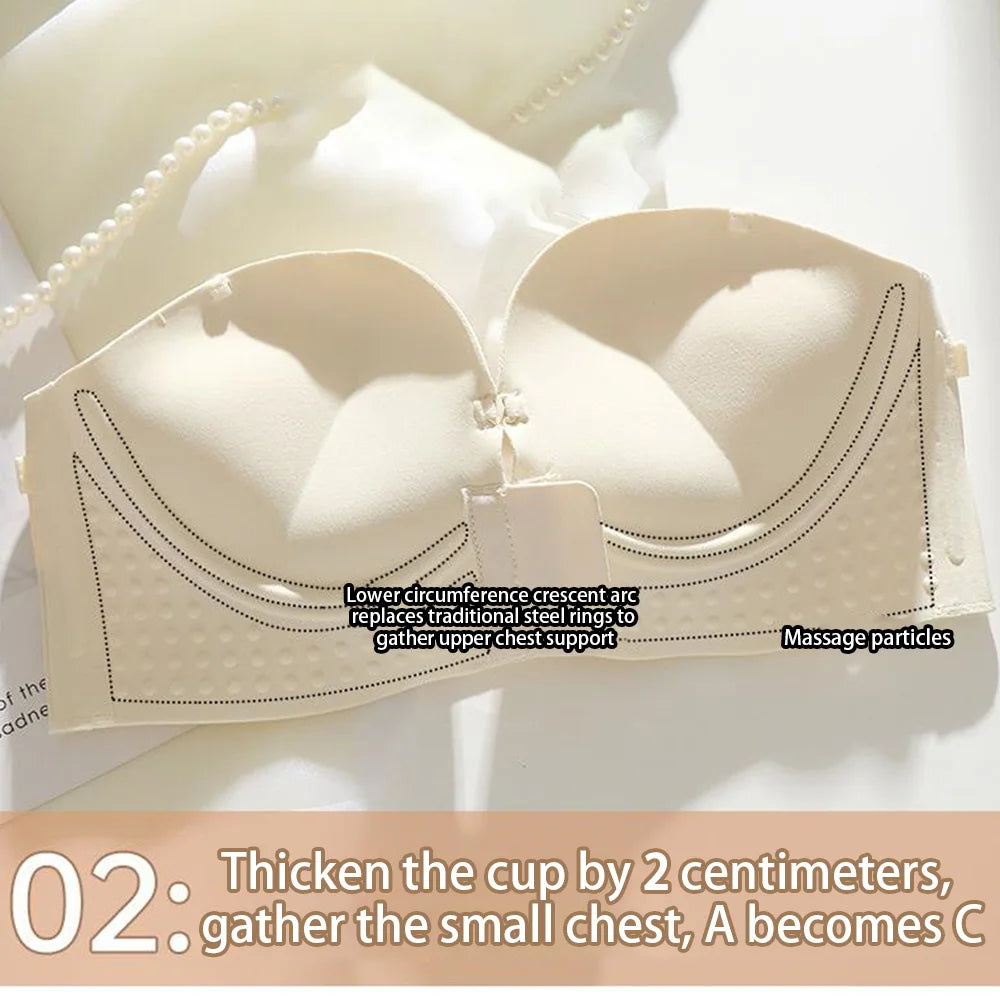 Bra Without Steel Ring Invisible Safe Enhanced Privacy Breathable Comfortable Fit Small Breast Female Bra Anti-slip Light Chic