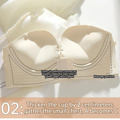 Bra Without Steel Ring Invisible Safe Enhanced Privacy Breathable Comfortable Fit Small Breast Female Bra Anti-slip Light Chic