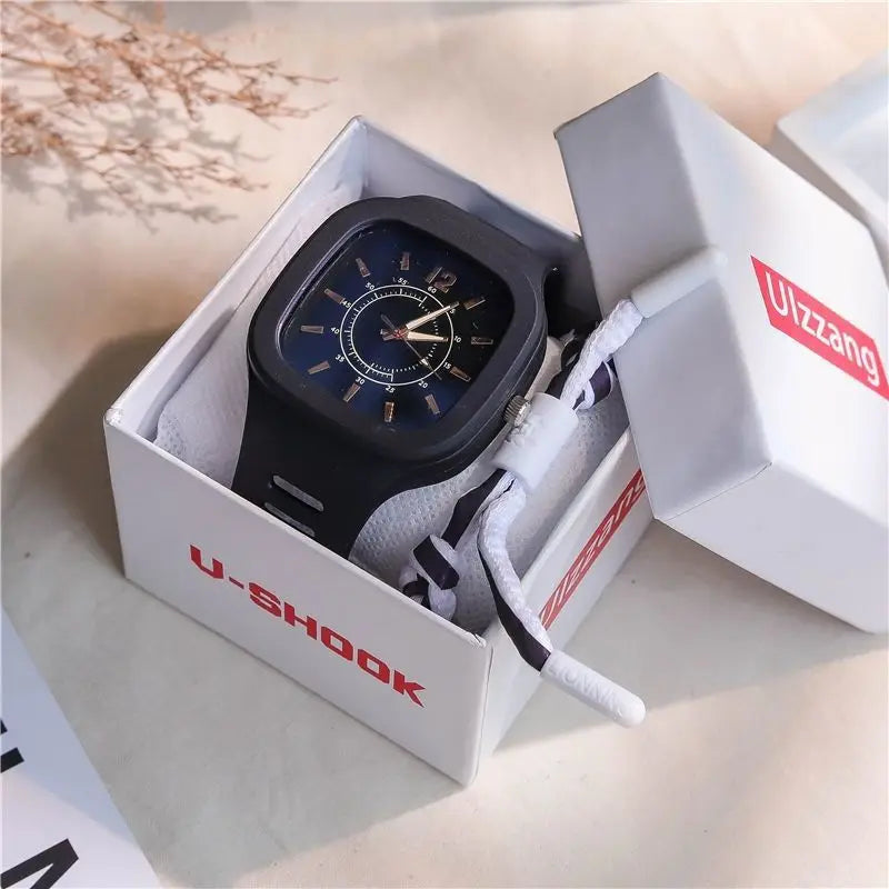 Watches for Elegant Women Simple Fashion Watch Minimalist Design Square Big Dial Soft Wristwatch Valentines Gift for Women Girls