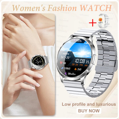 2025 New Smartwatch Women 1.32-inch AMOLED HD Screen Heart Rate Bluetooth Call IP68 Waterproof  Smart Men Watch For Android ios