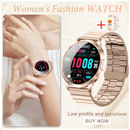 2025 New Smartwatch Women 1.32-inch AMOLED HD Screen Heart Rate Bluetooth Call IP68 Waterproof  Smart Men Watch For Android ios