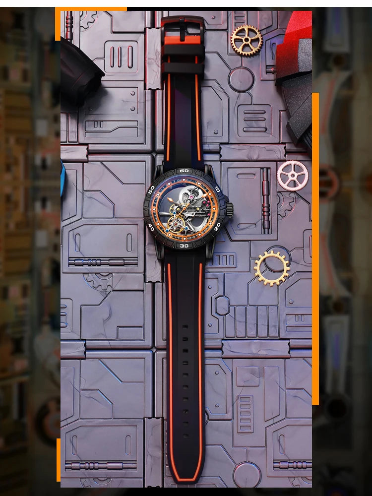 New Watches Mens Top Brand Luxury Automatic Mechanical Clock Casual Tourbillon Men Watch Sport Waterproof relogios masculino
