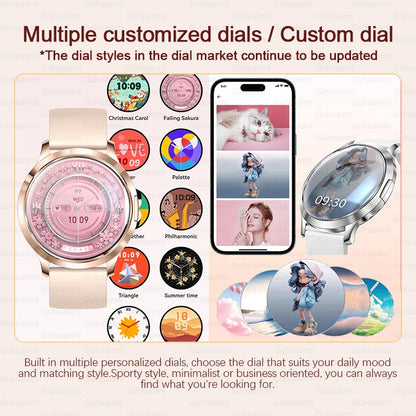 2025 New Smartwatch Women 1.32-inch AMOLED HD Screen Heart Rate Bluetooth Call IP68 Waterproof  Smart Men Watch For Android ios