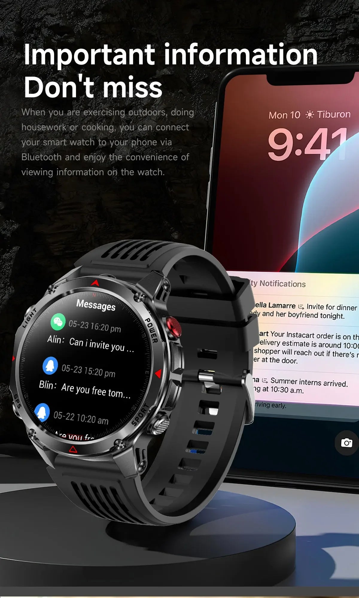 2025New Smart Watch For Men 1.46'' 360*360 HD AMOLED Color Display Voice Call Compass LED Sports Fitness Waterproof Watch Ladies