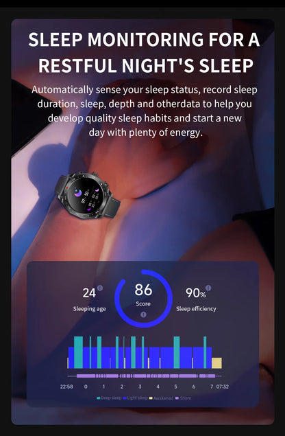 2025 New Smart Watch with TWS Earbuds 1.52 Inch AMOLED IP67 Waterproof Bluetooth Calls MP3 Music Smartwatch for Men Android iOS
