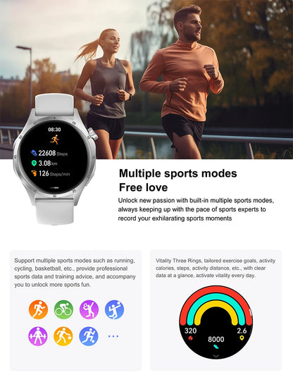 2025 New Mens Smart Watch 360 * 360 Bluetooth Call Smartwatch AMOLED Screen GPS Smart Watches NFC Waterproof Smart Watch for Men