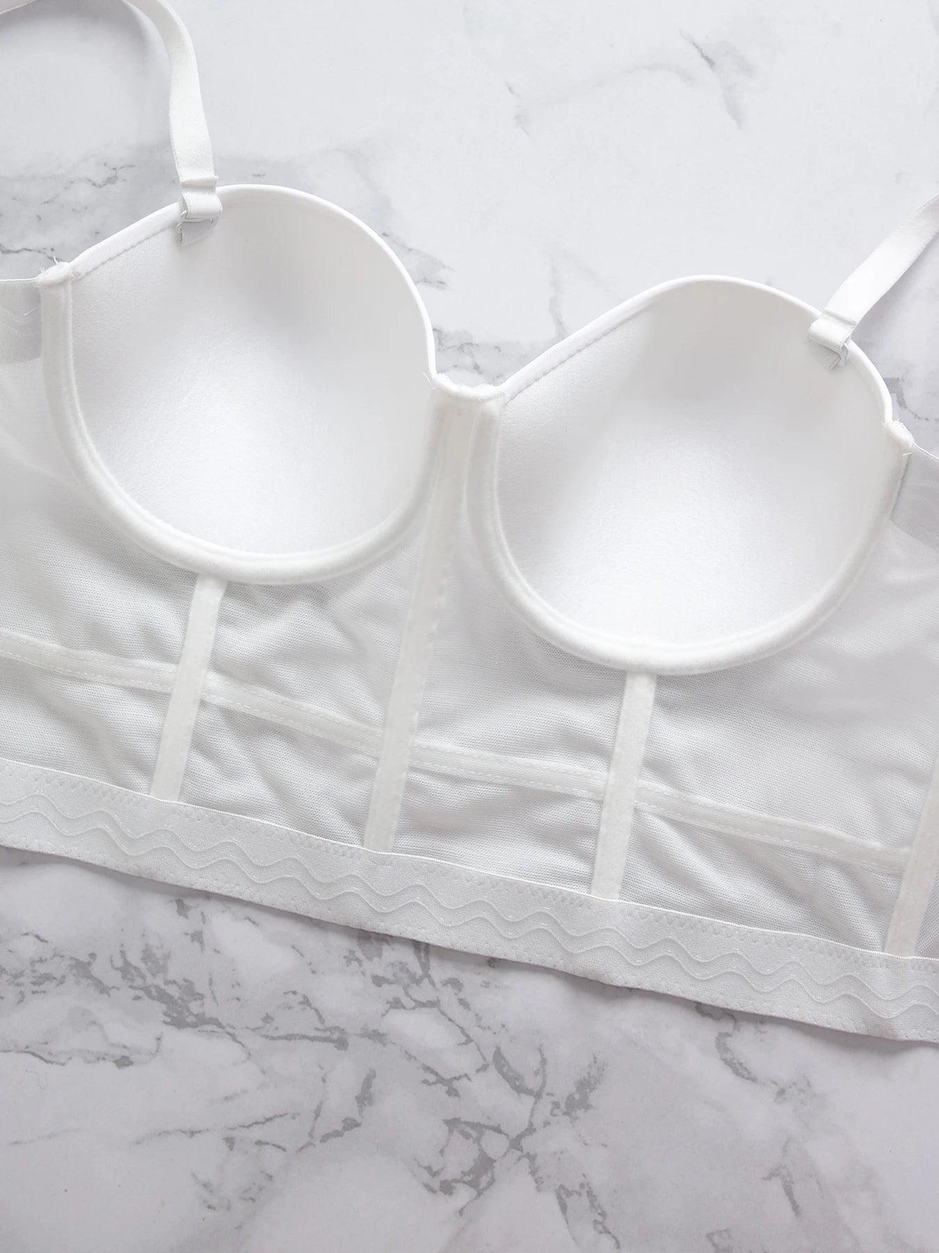 Breathable Bra Buckle Style Design Adjustable Size Solid Color Simplicity Elegant Comfortable New Shoulder Strap Gauze Bra