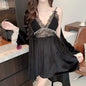 Female Nighty&Robe Set Autumn Winter New Kimono Bathrobe Gown Sexy Velvet Sleepwear Nightdress Two Piece Set Loose Home Dress