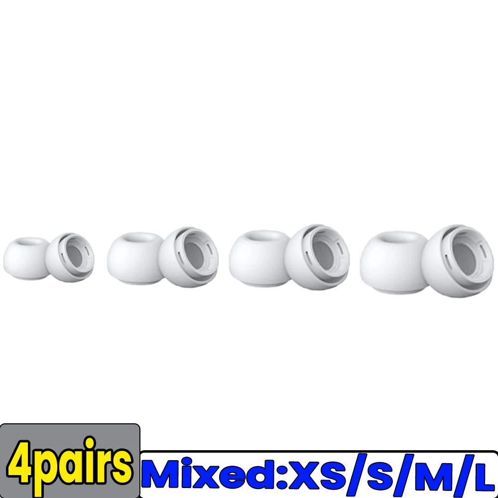 Soft Silicone Ear Tips for Airpods Pro 1/2 Gen Protective Earbuds Cover Noise Reduction Hole Ear-pads Gel Accessories XS/S/M/L