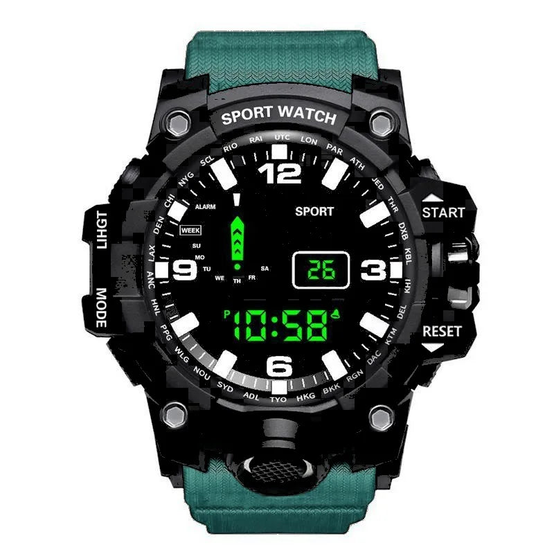 2024 New leisure multifunctional electronic watch for men simple waterproof sports date watches fashion Accessories