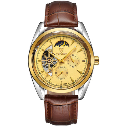 Relogio Masculino Tevise Mens Watches Top Brand Luxury Tourbillon Automatic Mechanical Watch Men Full Steel Waterproof Watches