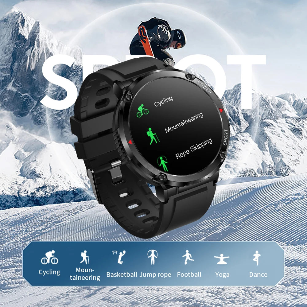 Smart Watch 1.6inch 400*400 Round Screen Bluetooth Call Heart Rate Hi-Fi Speakers IP68 Waterproof Sport Tracket Smartwatch