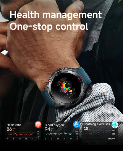 2025New Smart Watch For Men 1.46'' 360*360 HD AMOLED Color Display Voice Call Compass LED Sports Fitness Waterproof Watch Ladies