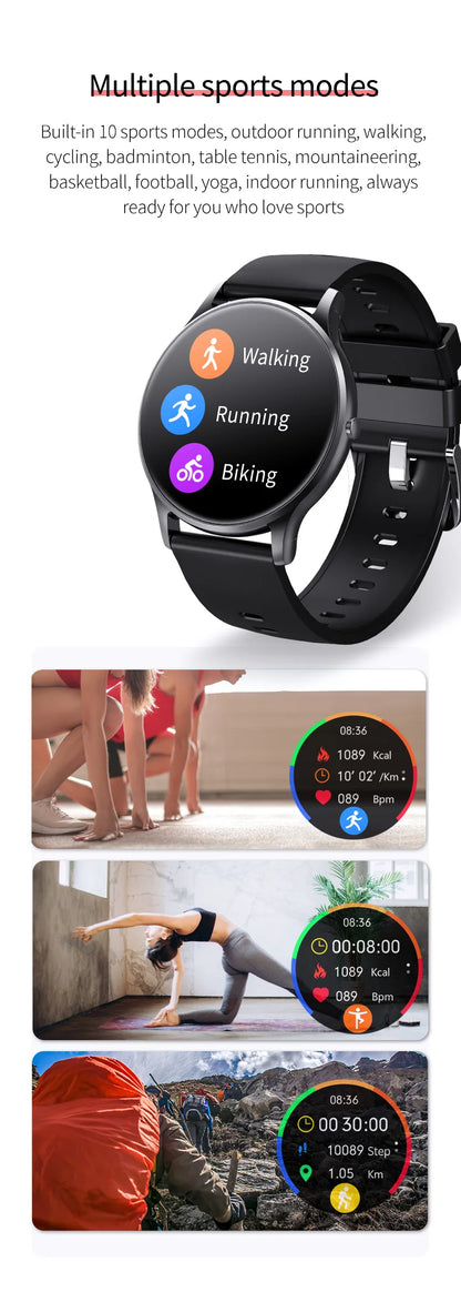 Smart Watch Men 1.3inch Bluetooth Sport Watches IP67 Waterproof Fitness Smartwatch Women