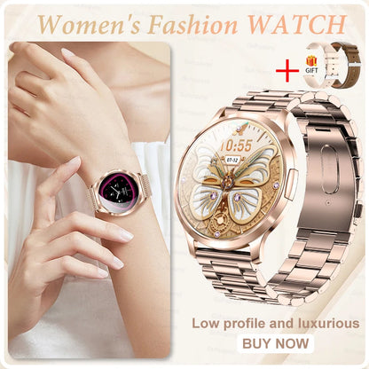 2025 New Smartwatch Women 1.32-inch AMOLED HD Screen Heart Rate Bluetooth Call IP68 Waterproof  Smart Men Watch For Android ios