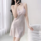 Sexy Lace Wedding Nighty&Robe Set Dress New Women Nightwear Suspender Nightgown Chemise Sleepwear Lingerie Silk Satin Home Wear