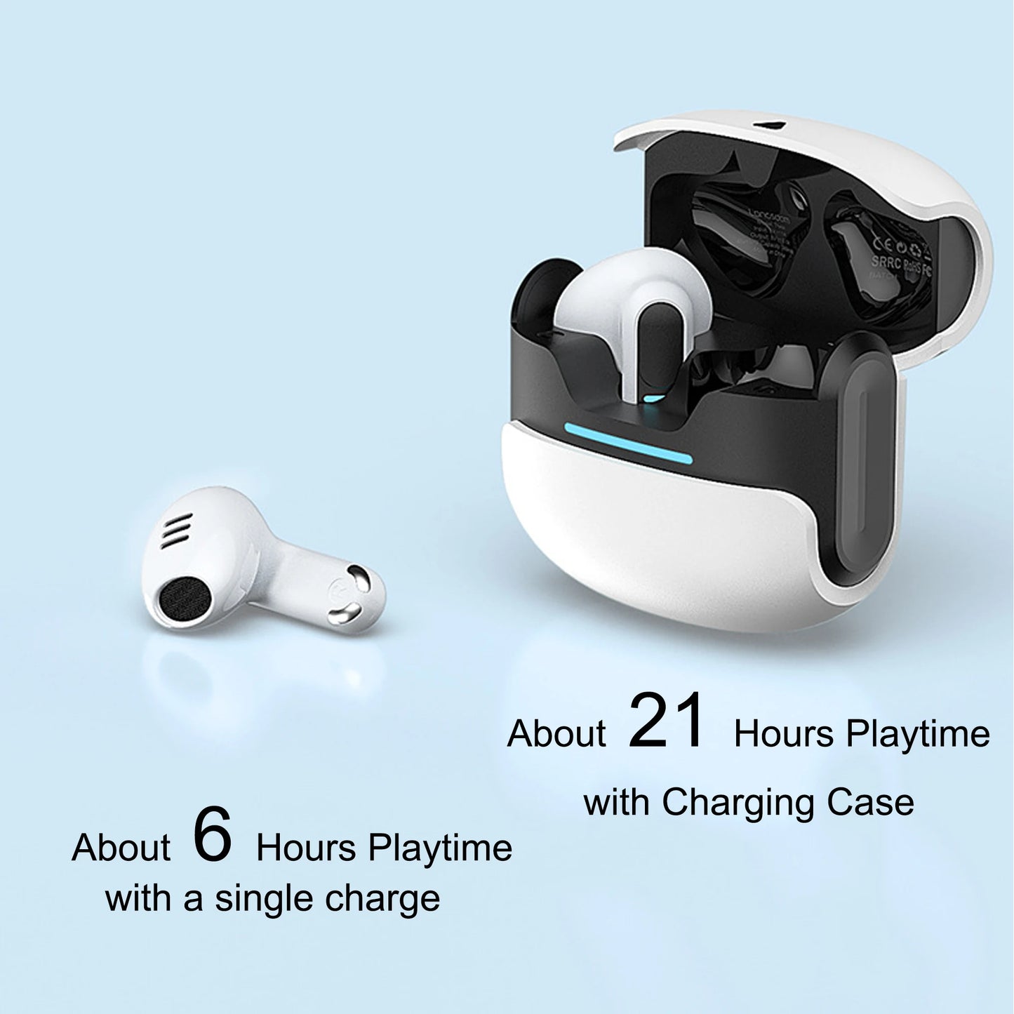 Wireless Earbuds Bluetooth 5.3 in Ear Headphones,Premium Sound Touch Control,Built-in MIC,Comfortable Fit Sports Earphones