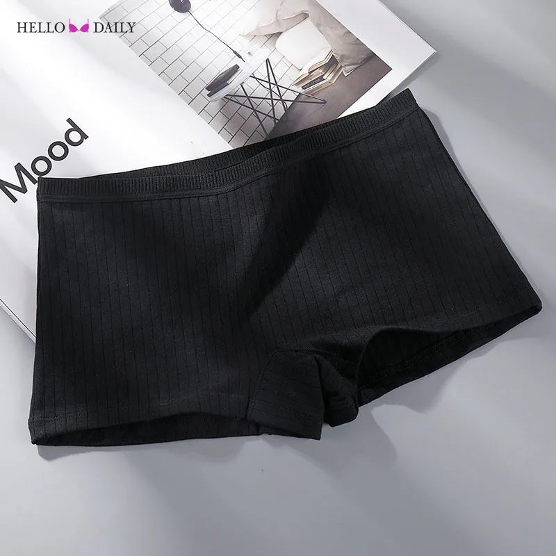 Women Boxers Underwear Cotton Ladies Safety Pants Female Seamless Underpants Solid Cozy Sexy Lingerie Трусы Женские