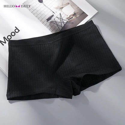 Women Boxers Underwear Cotton Ladies Safety Pants Female Seamless Underpants Solid Cozy Sexy Lingerie Трусы Женские