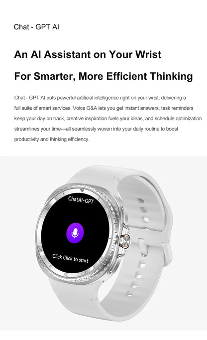 2025 NEW Smart Watch 8 Classic 46mm 1.43" AMOLED Screen IP68 Waterproof Sports Smartwatch BT Call Watch 7 Upgraded for Men Women