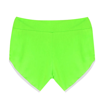 Women Mid Waist Shorts Girl Slim Fit High Stretchy Short Trousers Female Tight Shorts For Ladies Running Shorts Slim Fit Elastic