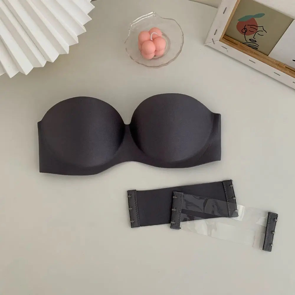 Bra NO Steel Ring Tube Top With Extension Belt Beauty Back Chest Wrap Without Straps Bralette Sexy Strapless Bra Women Bras