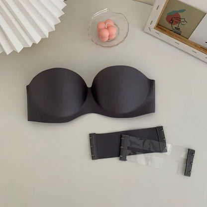 Bra NO Steel Ring Tube Top With Extension Belt Beauty Back Chest Wrap Without Straps Bralette Sexy Strapless Bra Women Bras