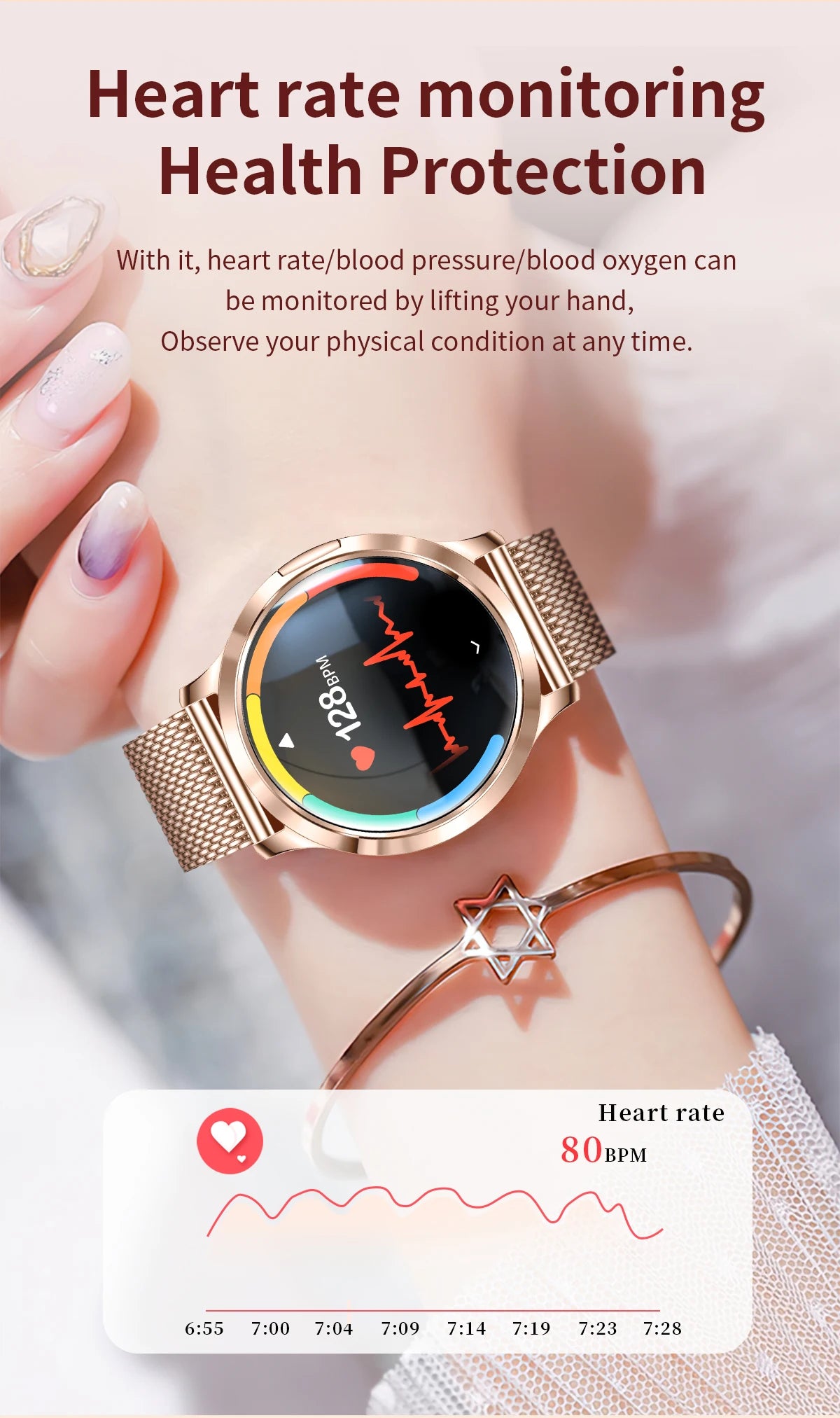 2025 New Smartwatch Women 1.32-inch AMOLED HD Screen Heart Rate Bluetooth Call IP68 Waterproof  Smart Men Watch For Android ios