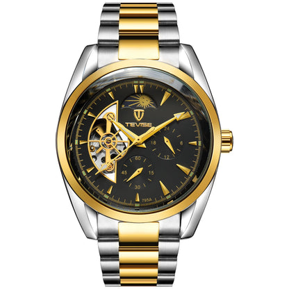 Relogio Masculino Tevise Mens Watches Top Brand Luxury Tourbillon Automatic Mechanical Watch Men Full Steel Waterproof Watches