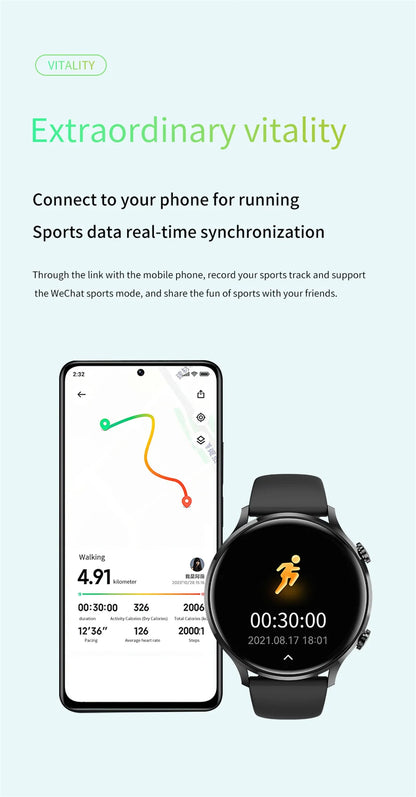 2025 New Smartwatch Women AMOLED HD Screen Always On Display Bluetooth Call IP68 Waterproof GPS Smart Men Watch For Android ios