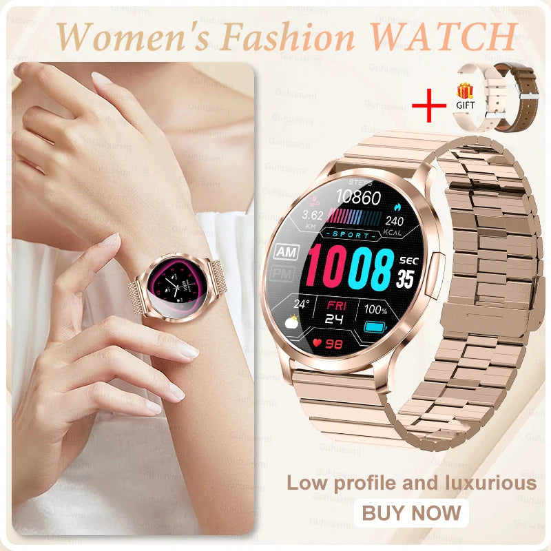 2025 New Smartwatch Women 1.32-inch AMOLED HD Screen Heart Rate Bluetooth Call IP68 Waterproof  Smart Men Watch For Android ios