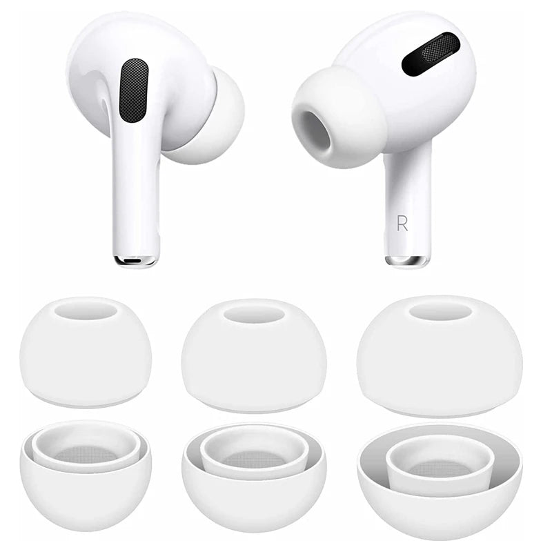 4 Pair Ear Tips for Airpods Pro 1st 2nd gen Noise Reduction Silicone Earbuds Ear Pads Earplug Cover XS/S/M/L Eartip Earcap Plug