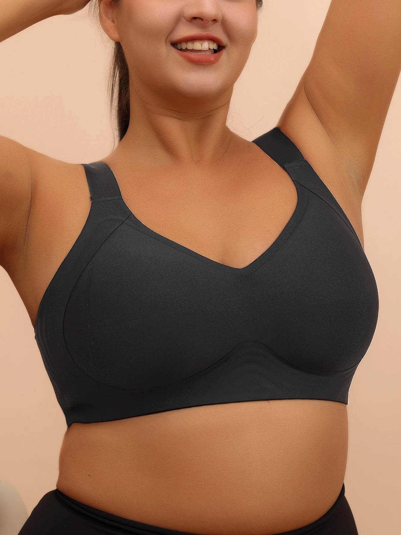 Big breasted sleeping bra for women 6XL without steel rims gathered without scars plus size vest yoga exercise anti sagging bra