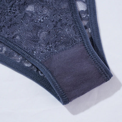 Sexy Lace Ladies Panties Low Waist Underwear Briefs Female Solid Color Underpants Breathable Hollow Out Seamless Lingerie