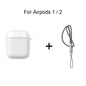 Clear Soft TPU Earphone Case for Airpods 4 3 2 1 Pro Pro2 Shockproof with Lanyard Strap for Airpods 4 Charging Case Cover