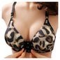 Women Bra Adjustable Shoulder Straps Push Up Rose Print Seamless Thin Back Closure Soft Breathable Padded Wireless Bra